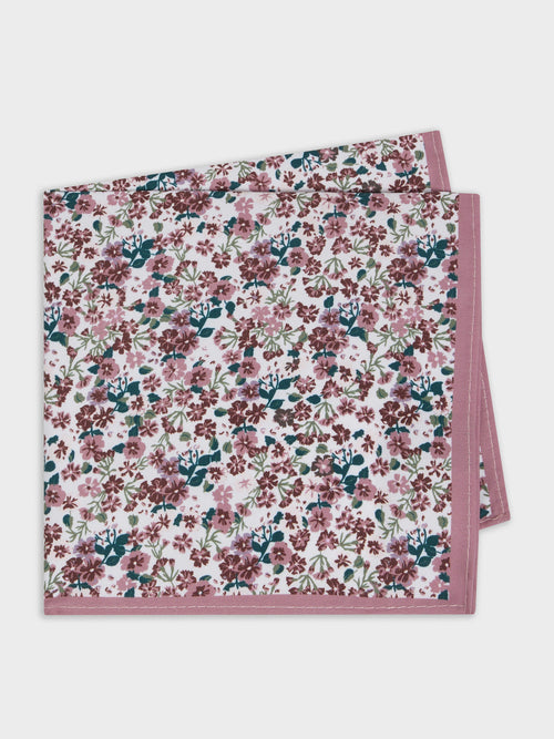 Pochette à motif fleuri violet - Father & Sons - 1