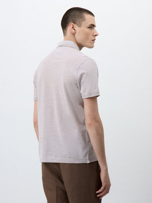 Polo Slim en coton beige - Father & Sons - 2