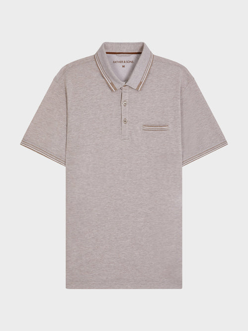 Polo Slim en coton beige - Father & Sons - 4