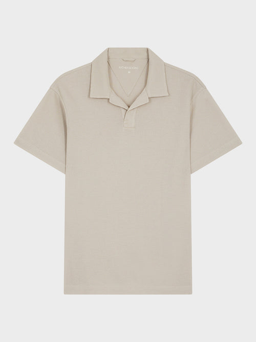 Polo slim en coton beige - Father & Sons - 1