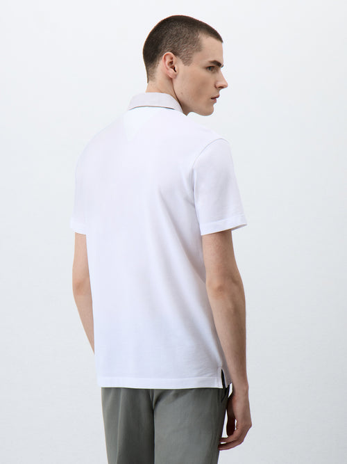 Polo Slim en coton blanc - Father & Sons - 2