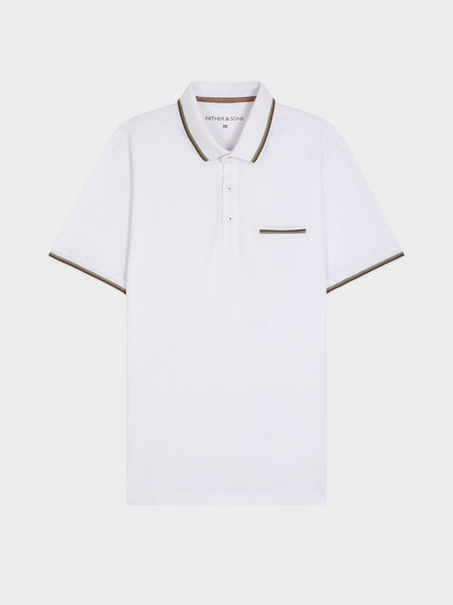 Polo Slim en coton blanc - Father & Sons - 4