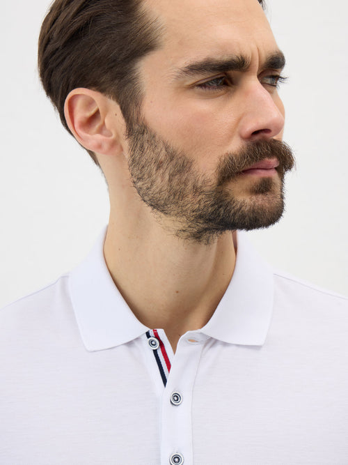 Polo Slim en coton blanc - Father & Sons - 4