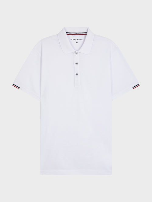 Polo Slim en coton blanc - Father & Sons - 5