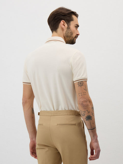 Polo Slim en coton écru - Father & Sons - 2