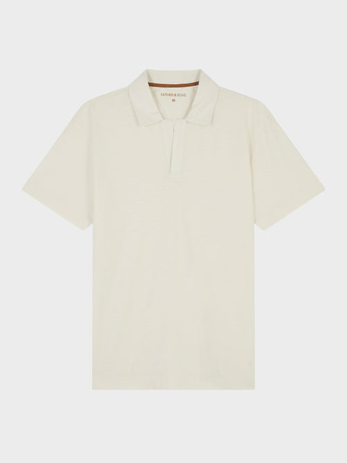 Polo loose en coton écru - Father & Sons - 1