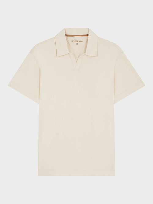 Polo regular en coton écru - Father & Sons - 1