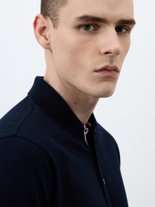 Polo Slim en coton bleu marine - Father & Sons - 3
