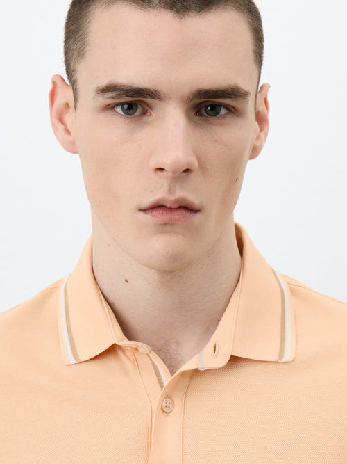 Polo Slim en coton pêche - Father & Sons - 4
