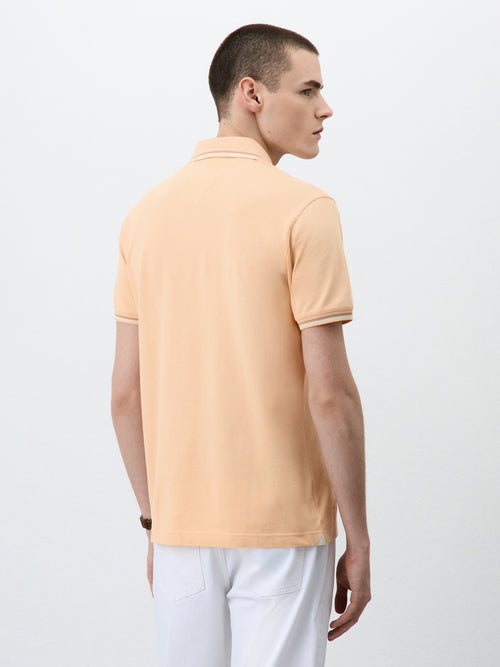 Polo Slim en coton pêche - Father & Sons - 2