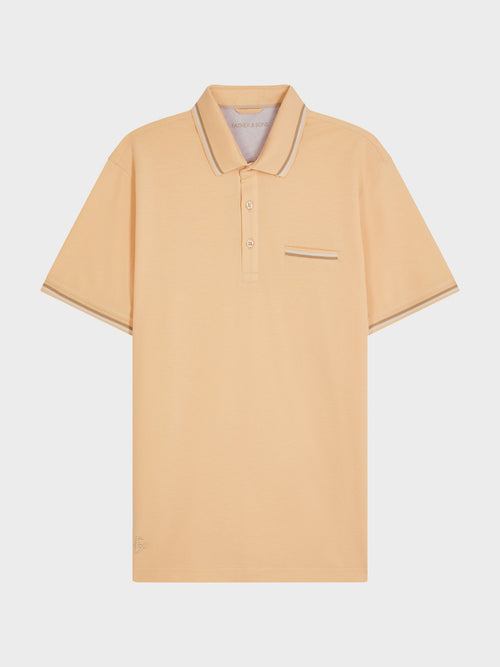 Polo Slim en coton pêche - Father & Sons - 5