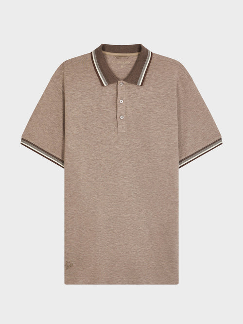 Polo Slim en coton marron - Father & Sons - 4