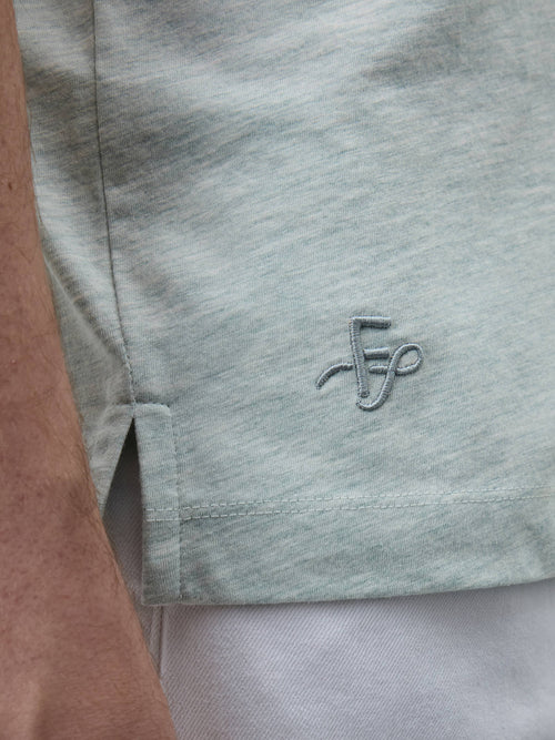 Polo Slim en coton mélangé vert d'eau - Father & Sons - 4