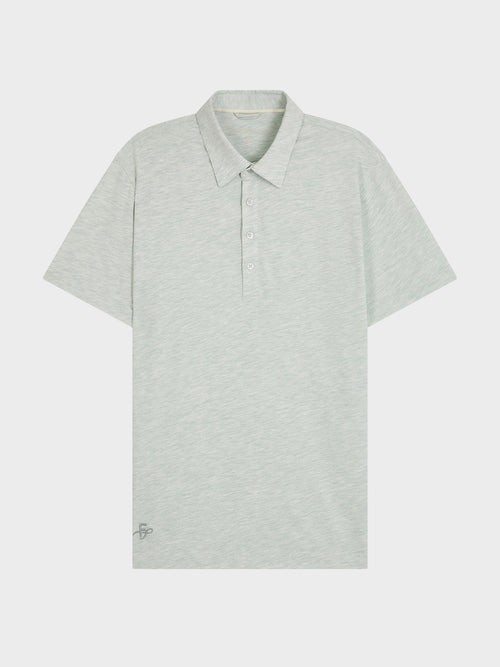 Polo Slim en coton mélangé vert d'eau - Father & Sons - 5