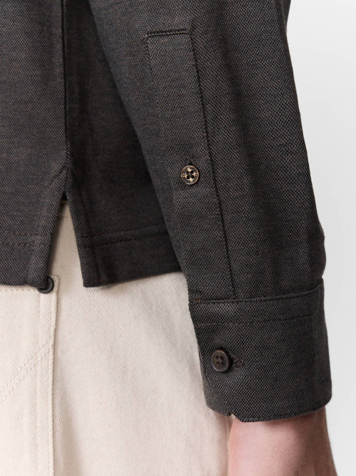 Polo manches longues slim en coton kaki - Father & Sons - 4