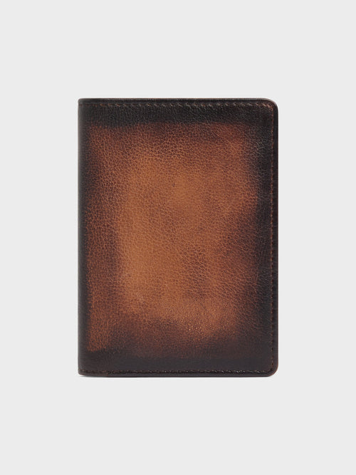 Portefeuille en cuir patiné cognac - Father & Sons - 1