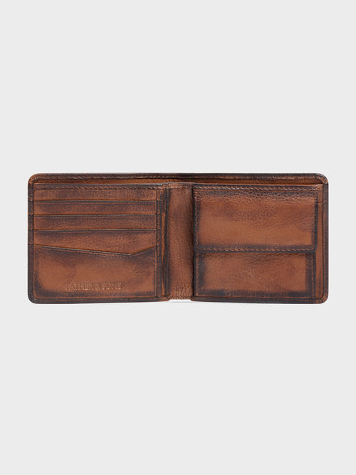 Portefeuille en cuir patiné cognac - Father & Sons - 2