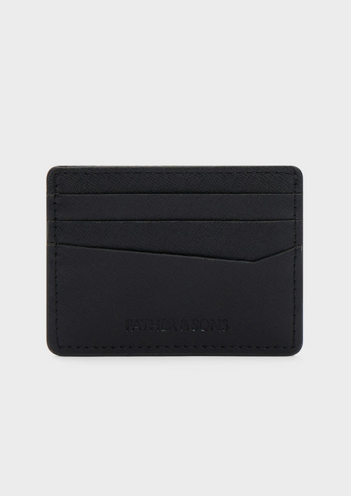 Porte-cartes en cuir noir - Father & Sons - 1