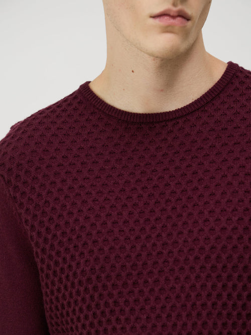 Pull col rond bordeaux - Father & Sons - 3