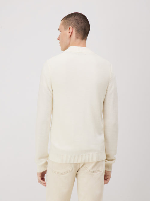 Pull col zippé écru - Father & Sons - 2