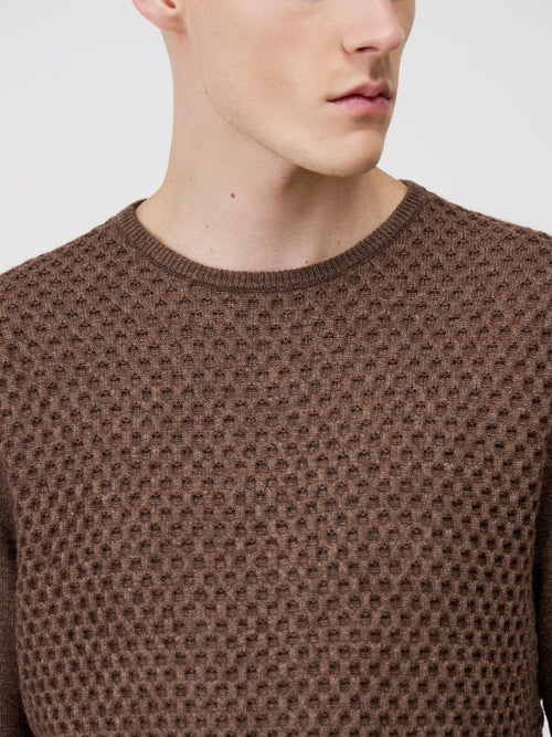 Pull col rond marron - Father & Sons - 4