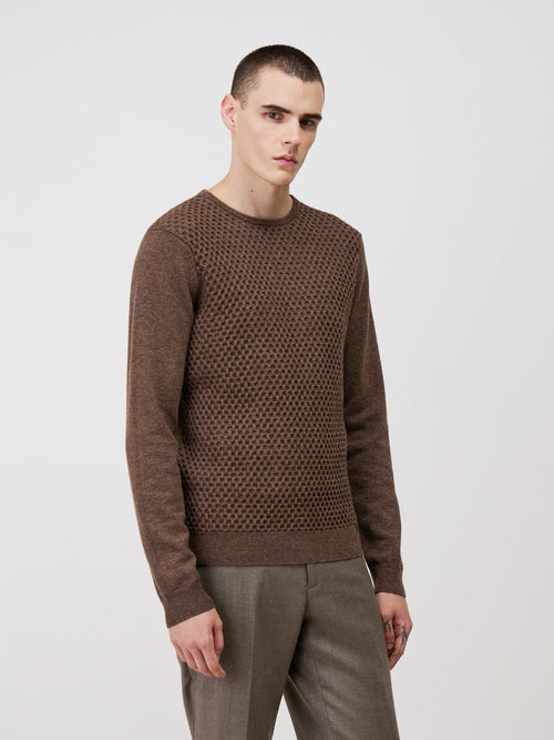 Pull col rond marron - Father & Sons - 1