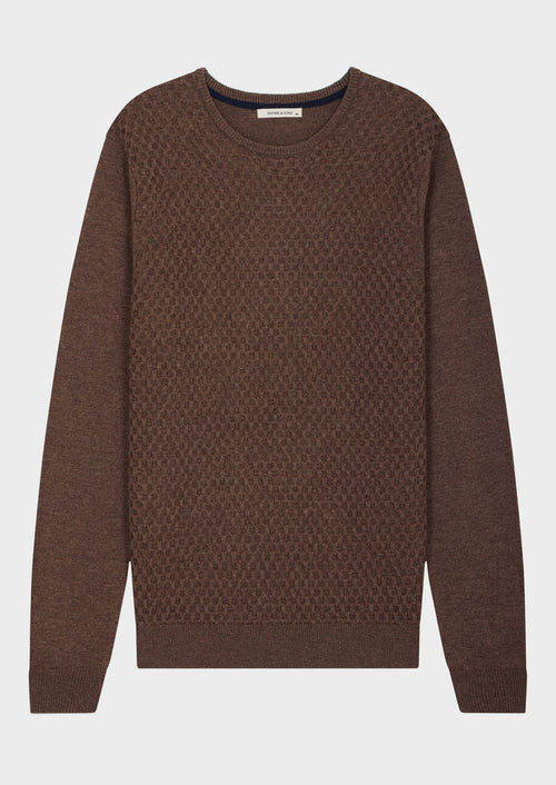 Pull col rond marron - Father & Sons - 5