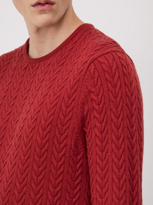 Pull col rond vermillon - Father & Sons - 3