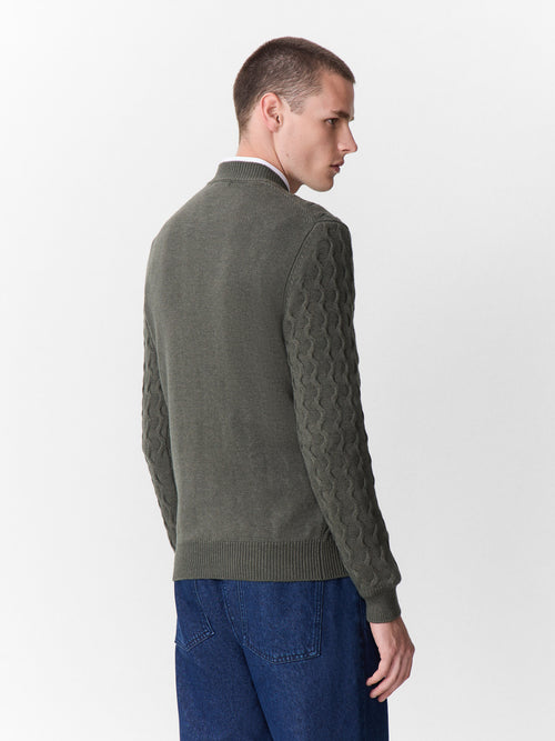 Pull col cheminée kaki - Father & Sons - 2
