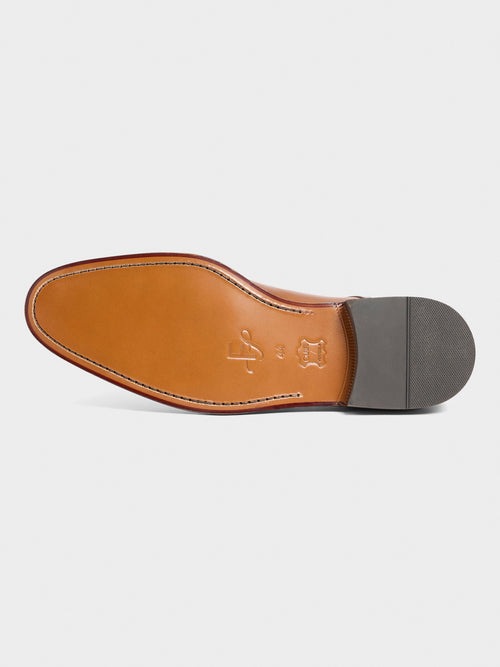 Derbies en cuir lisse cognac - Father & Sons - 3