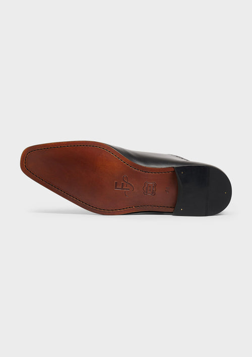 Richelieus en cuir lisse noir - Father & Sons - 3