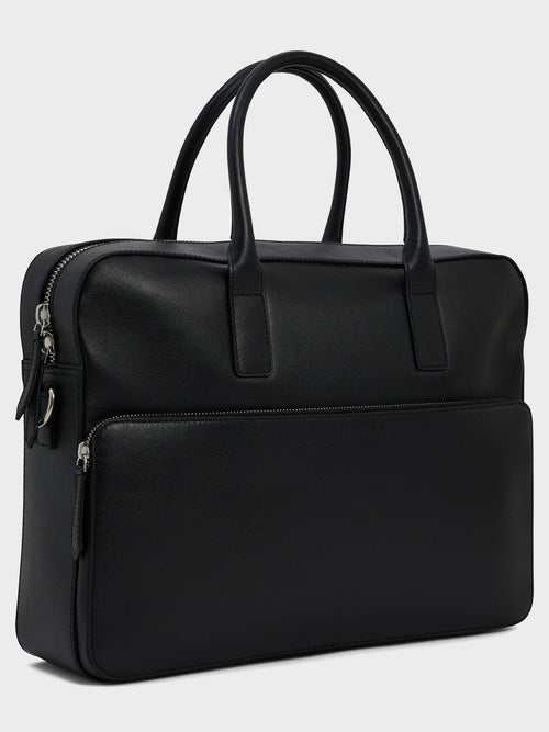 Sac ordinateur en cuir noir - Father & Sons - 2
