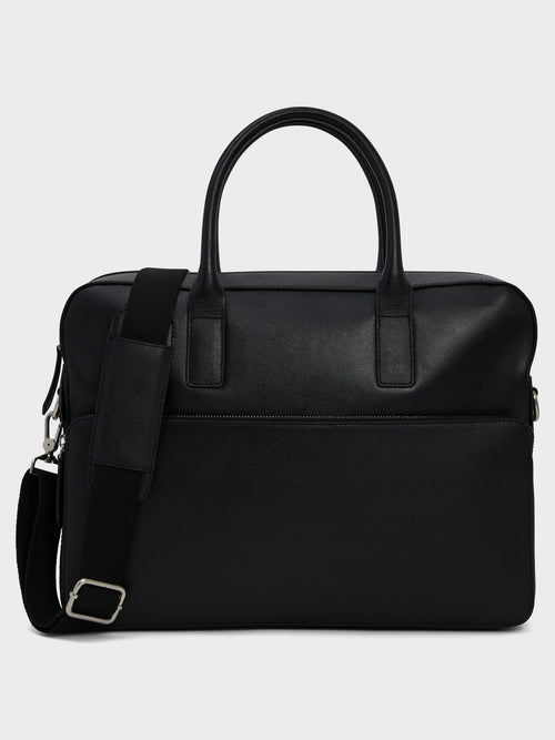 Sac ordinateur en cuir noir - Father & Sons - 1