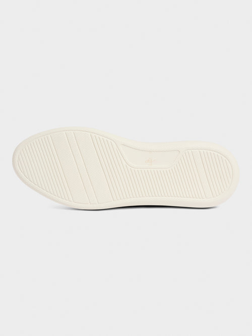 Baskets en cuir grainé blanc - Father & Sons - 3