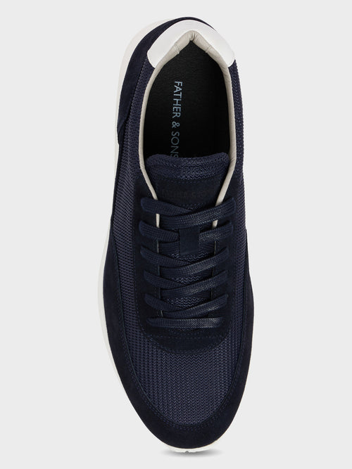 Baskets bi-matière bleu marine - Father & Sons   - 2