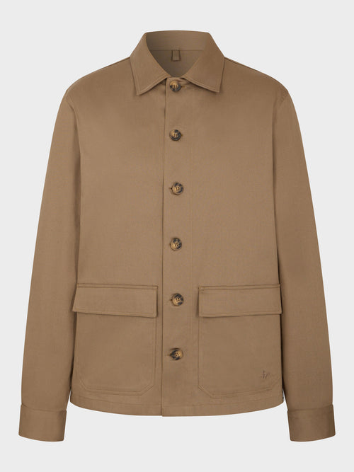 Surchemise en coton stretch marron - Father & Sons - 7