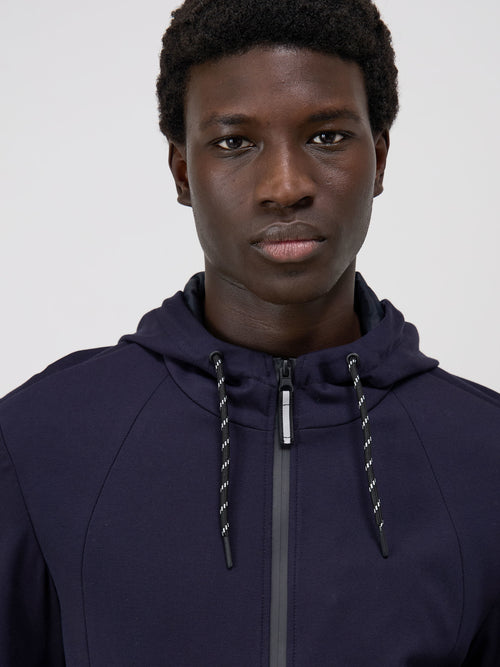 Sweat à capuche zippé bleu marine - Father & Sons - 3