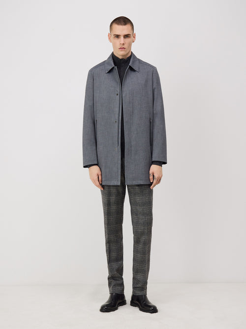 Trench droit bleu chambray - Father & Sons - 5