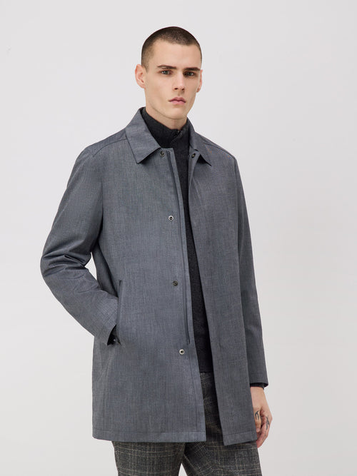 Trench droit bleu chambray - Father & Sons - 1