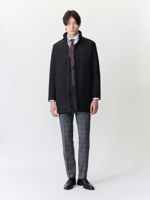 Trench droit noir à capuche amovible - Father & Sons - 6