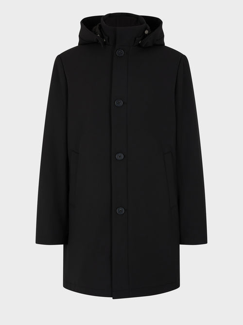 Trench droit noir à capuche amovible - Father & Sons - 7