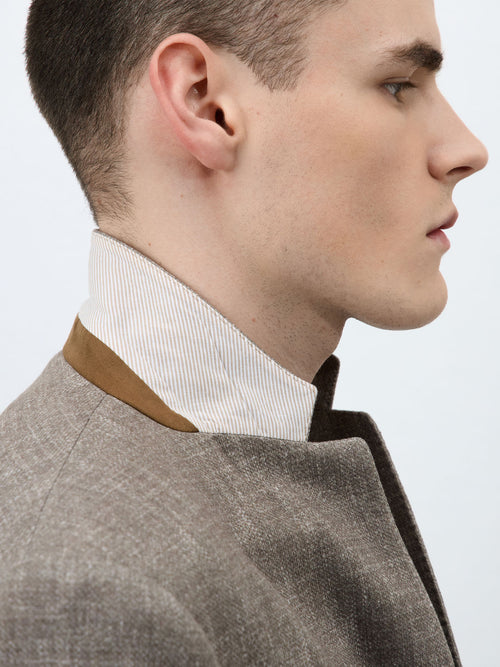 Veste Slim en maille camel - Father & Sons - 6