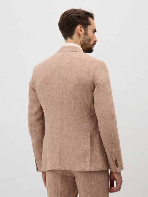 Veste coordonnable Regular en lin rose - Father & Sons - 2