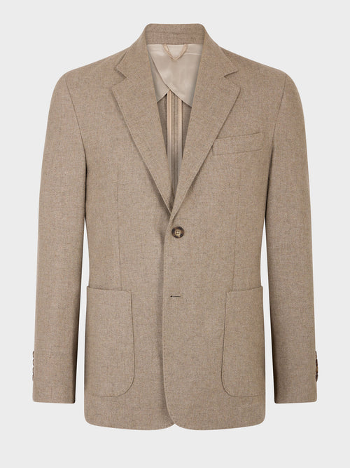 Veste Regular en laine mélangée beige - Father & Sons - 1