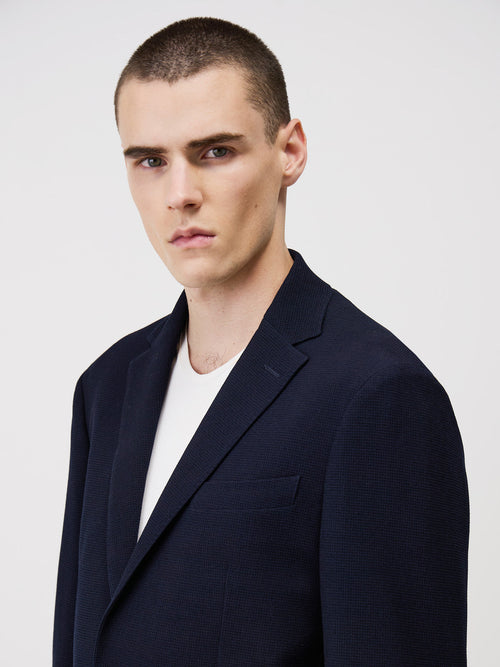 Veste Regular en laine mélangée bleu marine - Father & Sons - 5