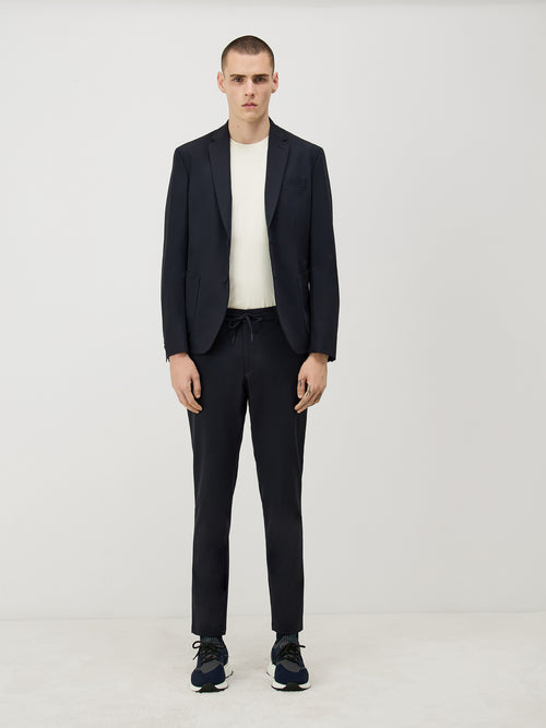 Veste coordonnable Regular bleu marine à capuche amovible - Father & Sons - 7