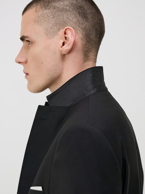 Veste de costume Regular en laine Marzotto unie noire - Father & Sons - 3