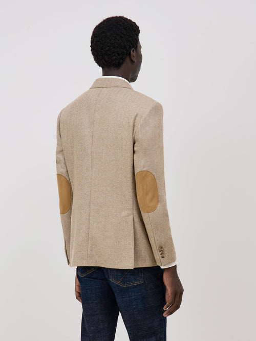 Veste coordonnable Regular en laine mélangée marron - Father & Sons - 2