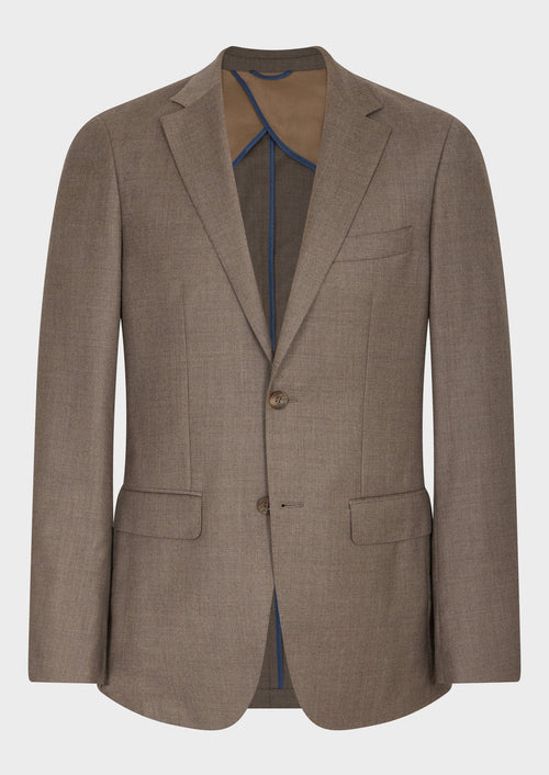 Veste coordonnable Regular en laine marron - Father & Sons - 8