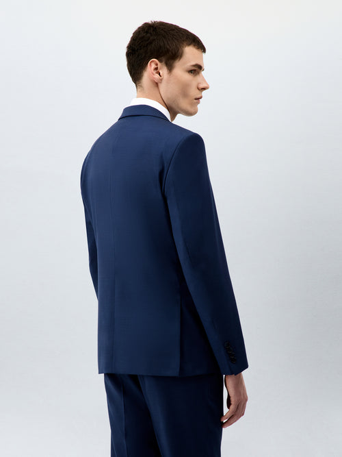 Veste de costume Regular en laine Marzotto bleu indigo - Father & Sons - 2